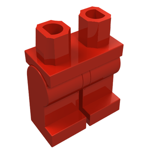 LEGO 970c00 Hips  and Legs Plain in Red - Authentic LEGO Part