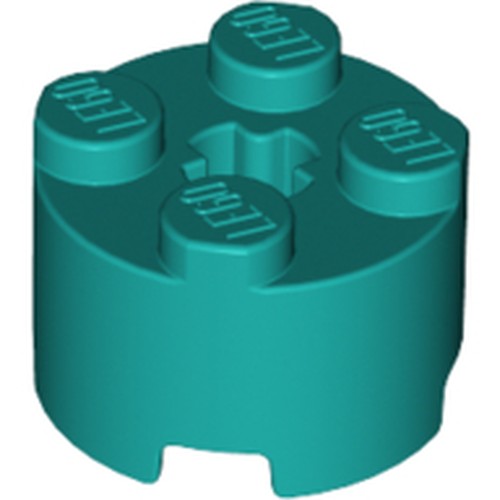 LEGO 3941 Brick, Round 2 x 2 with Axle Hole in Dark Turquoise - Authentic LEGO Part