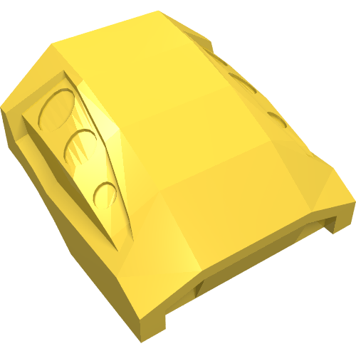 LEGO 44675 Slope, Curved 2 x 2 with Debossed Side Ports in Yellow - Authentic LEGO Part