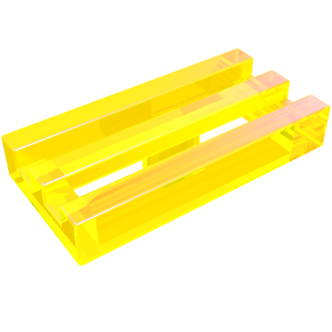 LEGO 2412b Tile, Modified 1 x 2 Grille with Bottom Groove in Trans-Neon Green - Authentic LEGO Part