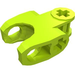 LEGO 60176 Technic, Axle Connector 2 x 3 with Ball Joint Socket - Closed Sides, Angled Forks with Closed Axle Holes in Lime - Authentic LEGO Part