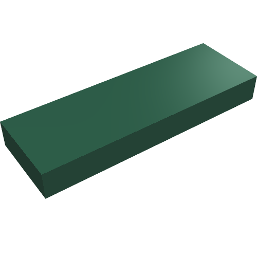 LEGO 63864 Tile 1 x 3 in Dark Green - Authentic LEGO Part