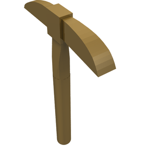LEGO 3841 Minifigure, Utensil Pickaxe in Pearl Gold - Authentic LEGO Part