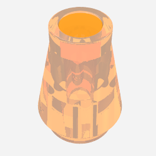 LEGO 4589 Cone 1 x 1 in Trans-Orange - Authentic LEGO Part