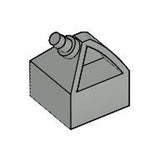 LEGO 30640 Vehicle, Steering Wheel Holder 2 x 2 in Light Gray - Authentic LEGO Part