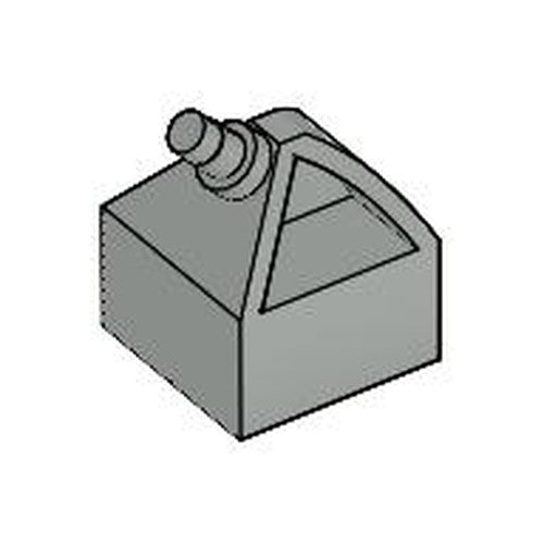 LEGO 30640 Vehicle, Steering Wheel Holder 2 x 2 in Light Gray - Authentic LEGO Part