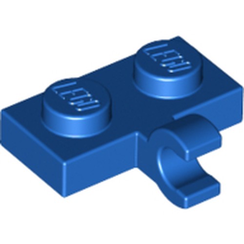 LEGO 11476 Plate, Modified 1 x 2 with Clip on Side (Horizontal Grip) in Blue - Authentic LEGO Part