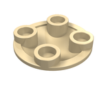 LEGO 2654 Plate, Round 2 x 2 with Rounded Bottom (Boat Stud) in Tan - Authentic LEGO Part