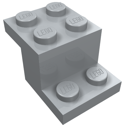 LEGO 18671 Bracket 3 x 2 x 1 1/3 with Bottom Tube in Light Bluish Gray - Authentic LEGO Part