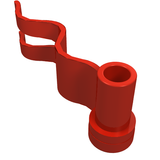 LEGO 4495a Flag 4 x 1 Wave Left in Red - Authentic LEGO Part
