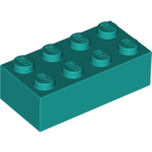 LEGO 3001 Brick 2 x 4 in Dark Turquoise - Authentic LEGO Part