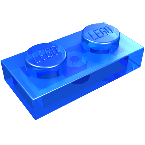 LEGO 3023 Plate 1 x 2 in Trans-Dark Blue - Authentic LEGO Part