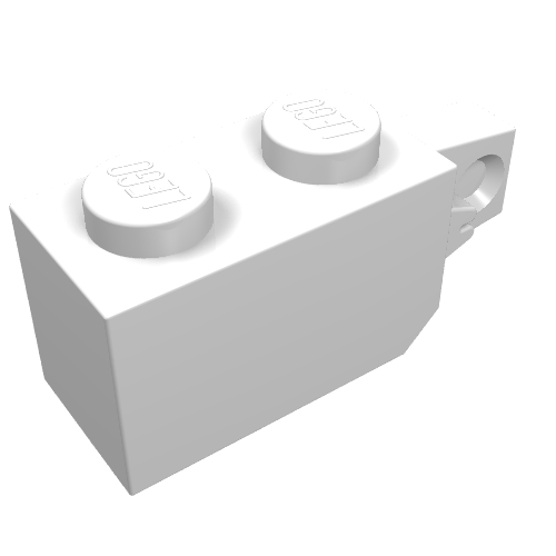 LEGO 30364 Hinge Brick 1 x 2 Locking with 1 Finger Vertical End in White - Authentic LEGO Part