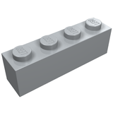 LEGO 3010 Brick 1 x 4 in Light Bluish Gray - Authentic LEGO Part