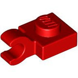 LEGO 61252 Plate, Modified 1 x 1 with Open O Clip (Horizontal Grip) in Red - Authentic LEGO Part