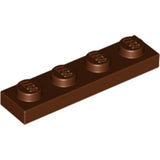 LEGO 3710 Plate 1 x 4 in Reddish Brown - Authentic LEGO Part