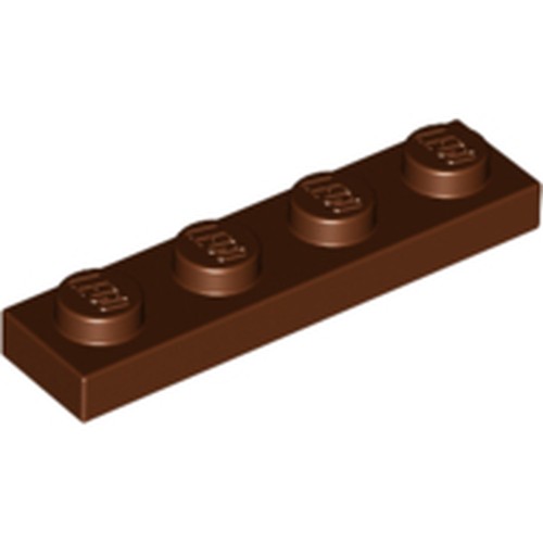 LEGO 3710 Plate 1 x 4 in Reddish Brown - Authentic LEGO Part