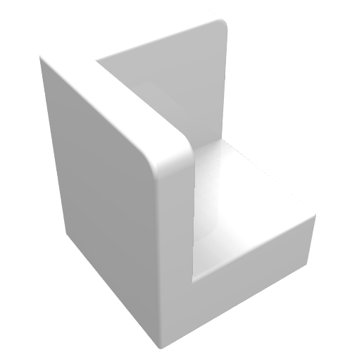 LEGO 6231 Panel 1 x 1 x 1 Corner in White - Authentic LEGO Part