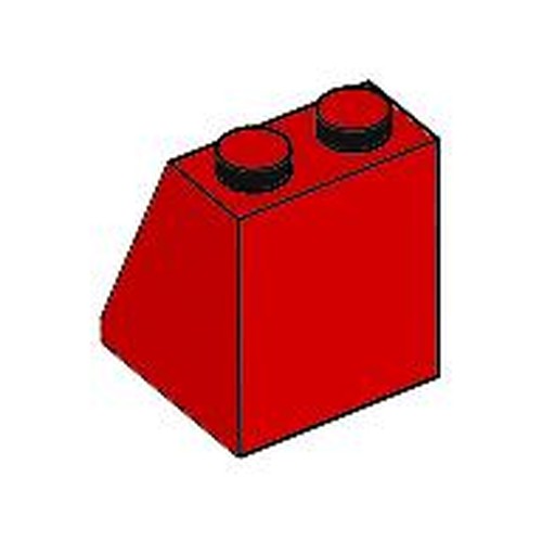 LEGO 3678b Slope 65 2 x 2 x 2 with Bottom Tube in Red - Authentic LEGO Part