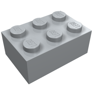 LEGO 3002 Brick 2 x 3 in Light Bluish Gray - Authentic LEGO Part