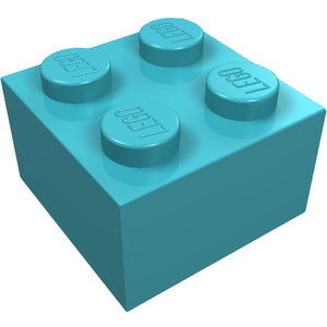 LEGO 3003 Brick 2 x 2 in Medium Azure - Authentic LEGO Part