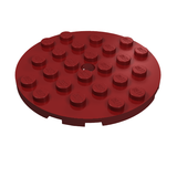 LEGO 11213 Plate Round 6 x 6 with Hole in Dark Red - Authentic LEGO Part