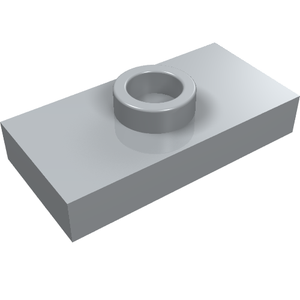 LEGO 15573 Plate, Modified 1 x 2 with 1 Stud with Groove and Bottom Stud Holder (Jumper) in Light Bluish Gray - Authentic LEGO Part