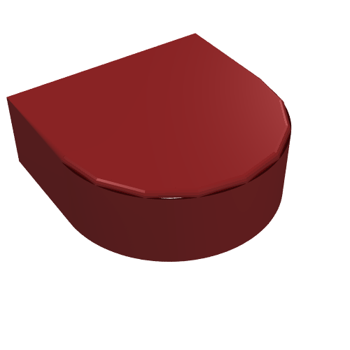 LEGO 24246 Tile, Round 1 x 1 Half Circle Extended in Dark Red - Authentic LEGO Part