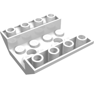 LEGO 72454 Slope, Inverted 45 4 x 4 Double with 2 Holes in White - Authentic LEGO Part