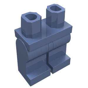 LEGO 970c00 Hips  and Legs Plain in Sand Blue - Authentic LEGO Part