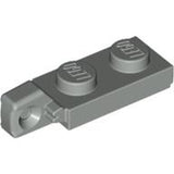 LEGO 44301a Hinge Plate 1 x 2 Locking with 1 Finger on End with Bottom Groove in Light Gray - Authentic LEGO Part