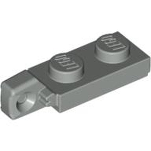 LEGO 44301a Hinge Plate 1 x 2 Locking with 1 Finger on End with Bottom Groove in Light Gray - Authentic LEGO Part