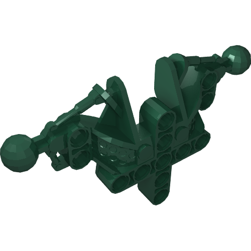 LEGO 53545 Bionicle Toa Inika Upper Torso / Shoulders Section in Dark Green - Authentic LEGO Part