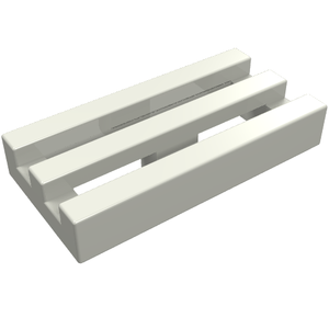 LEGO 2412b Tile, Modified 1 x 2 Grille with Bottom Groove in Glow In Dark Opaque - Authentic LEGO Part
