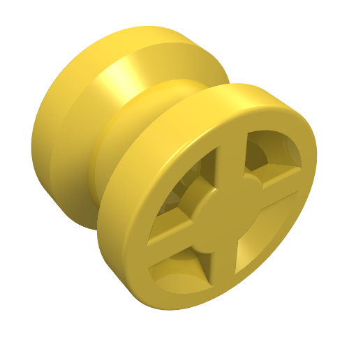 LEGO 4624 Wheel  8mm D. x 6mm in Yellow - Authentic LEGO Part