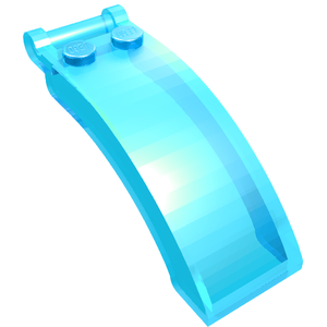 LEGO 92474 Windscreen 6 x 2 x 2 with Bar Handle in Trans-Light Blue - Authentic LEGO Part