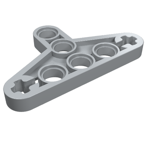 LEGO 2905 Technic, Liftarm, Modified Triangle Thin 3 x 5 with Full Supports in Light Bluish Gray - Authentic LEGO Part