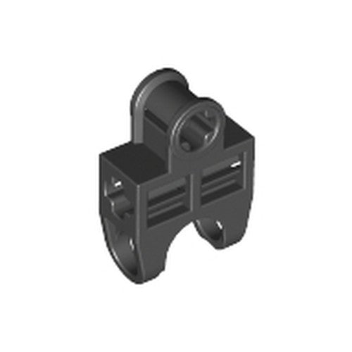 LEGO 32174 Technic, Axle Connector 2 x 3 with Ball Joint Socket - Open Sides, Angled Forks with Closed Axle Holes in Black - Authentic LEGO Part