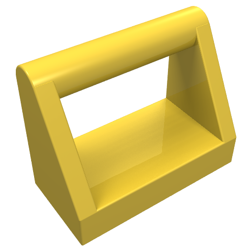 LEGO 2432 Tile, Modified 1 x 2 with Bar Handle in Yellow - Authentic LEGO Part