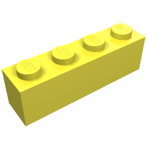 LEGO 3010 Brick 1 x 4 in Bright Light Yellow - Authentic LEGO Part