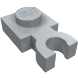 LEGO 4085c Plate, Modified 1 x 1 with U Clip Thick (Vertical Grip) in Light Bluish Gray - Authentic LEGO Part