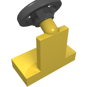 LEGO 3829c01 Vehicle, Steering Stand 1 x 2 with  Steering Wheel in Yellow - Authentic LEGO Part