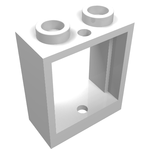 LEGO 60592 Window 1 x 2 x 2 Flat Front in White - Authentic LEGO Part