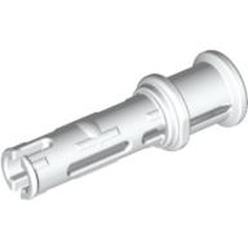 LEGO 32054 Technic, Pin 3L with Friction Ridges and Stop Bush in White - Authentic LEGO Part