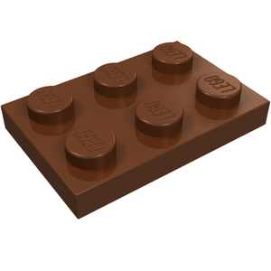 LEGO 3021 Plate 2 x 3 in Reddish Brown - Authentic LEGO Part