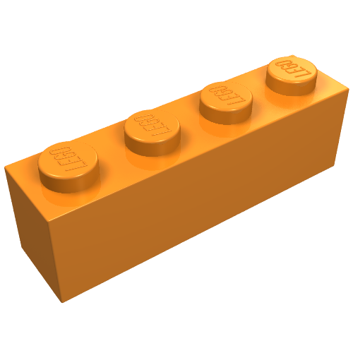 LEGO 3010 Brick 1 x 4 in Orange - Authentic LEGO Part