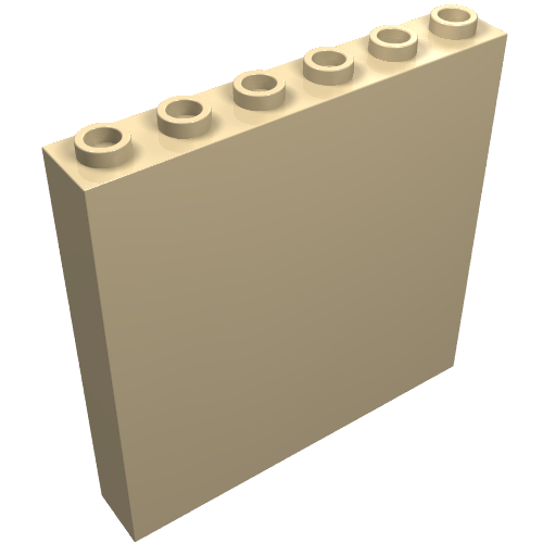 LEGO 59349 Panel 1 x 6 x 5 in Tan - Authentic LEGO Part