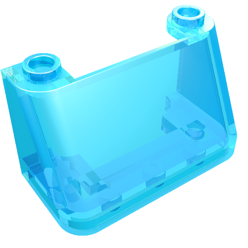 LEGO 3823 Windscreen 2 x 4 x 2 in Trans-Light Blue - Authentic LEGO Part
