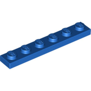 LEGO 3666 Plate 1 x 6 in Blue - Authentic LEGO Part