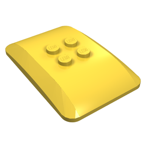 LEGO 98281 Wedge 6 x 4 x 2/3 Quad Curved in Yellow - Authentic LEGO Part